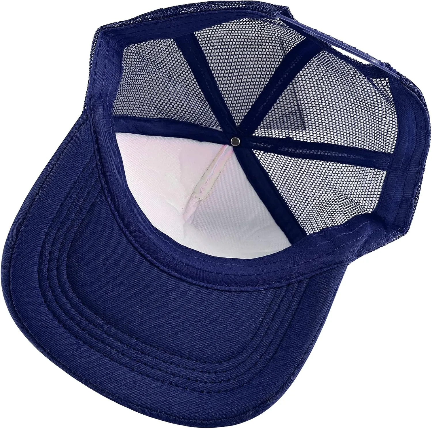 12 Pack Sublimation Blanks Hats,Customized Polyester Mesh Cap with Adjustable Snapback Strap for DIY Baseball Cap