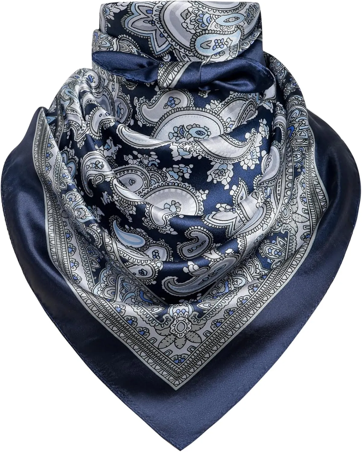 35" Men's Cowboy Scarf - Oversized Western Bandana Neckwear, Large Square Scarf with Gift Packaging