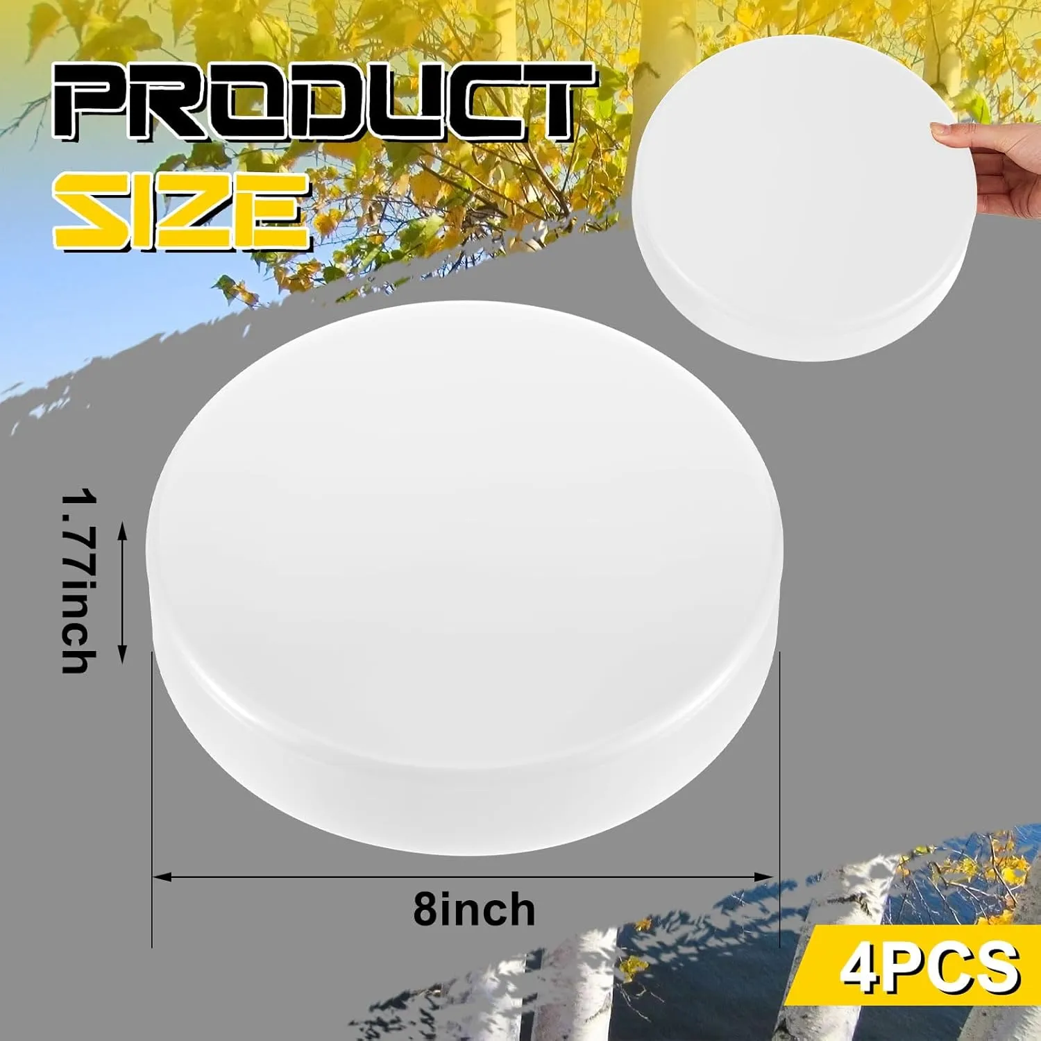 4 Pcs Marine Dock Piling Cap Protective Dock Post Caps Boat Pylon Edge Dock Pole Caps, Flat Top Design