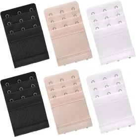 6 Pcs Women's Bra extenders 2 Hooks/3 Hooks Bra Extension