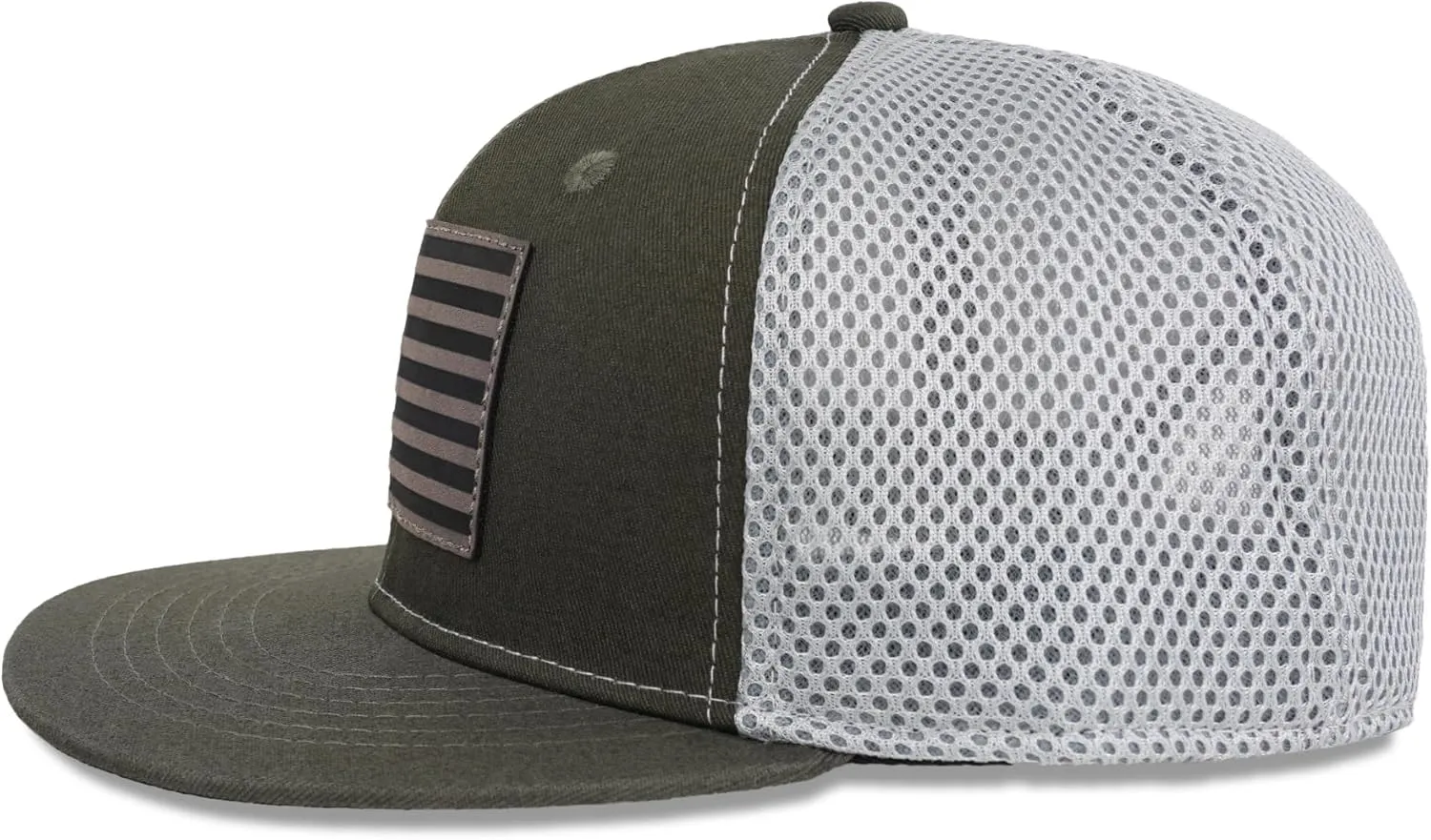American Flag Snapback Hats - Flat Bill Brim Hat for Men Women - Breathable & Adjustable Fit for Casual Wear