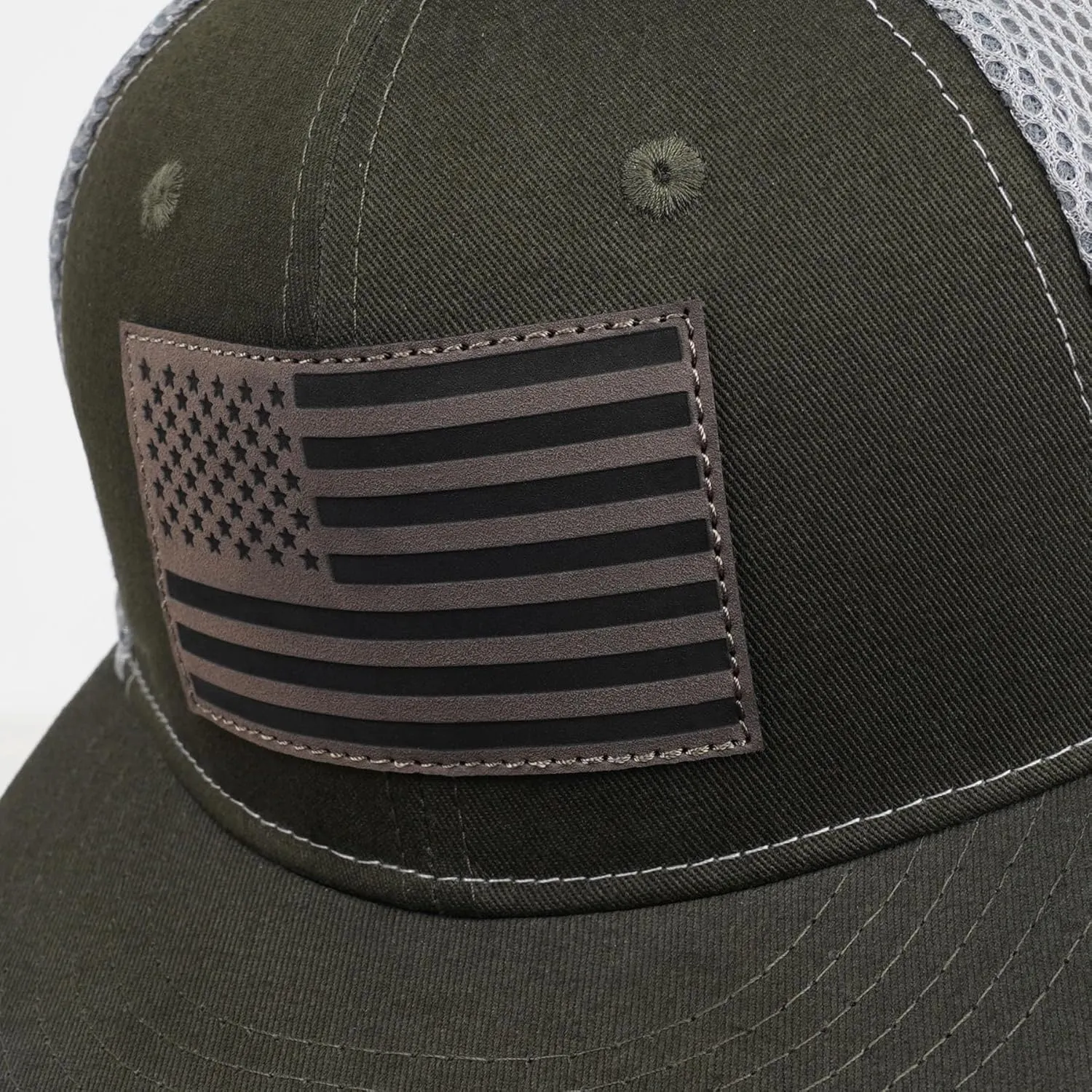 American Flag Snapback Hats - Flat Bill Brim Hat for Men Women - Breathable & Adjustable Fit for Casual Wear