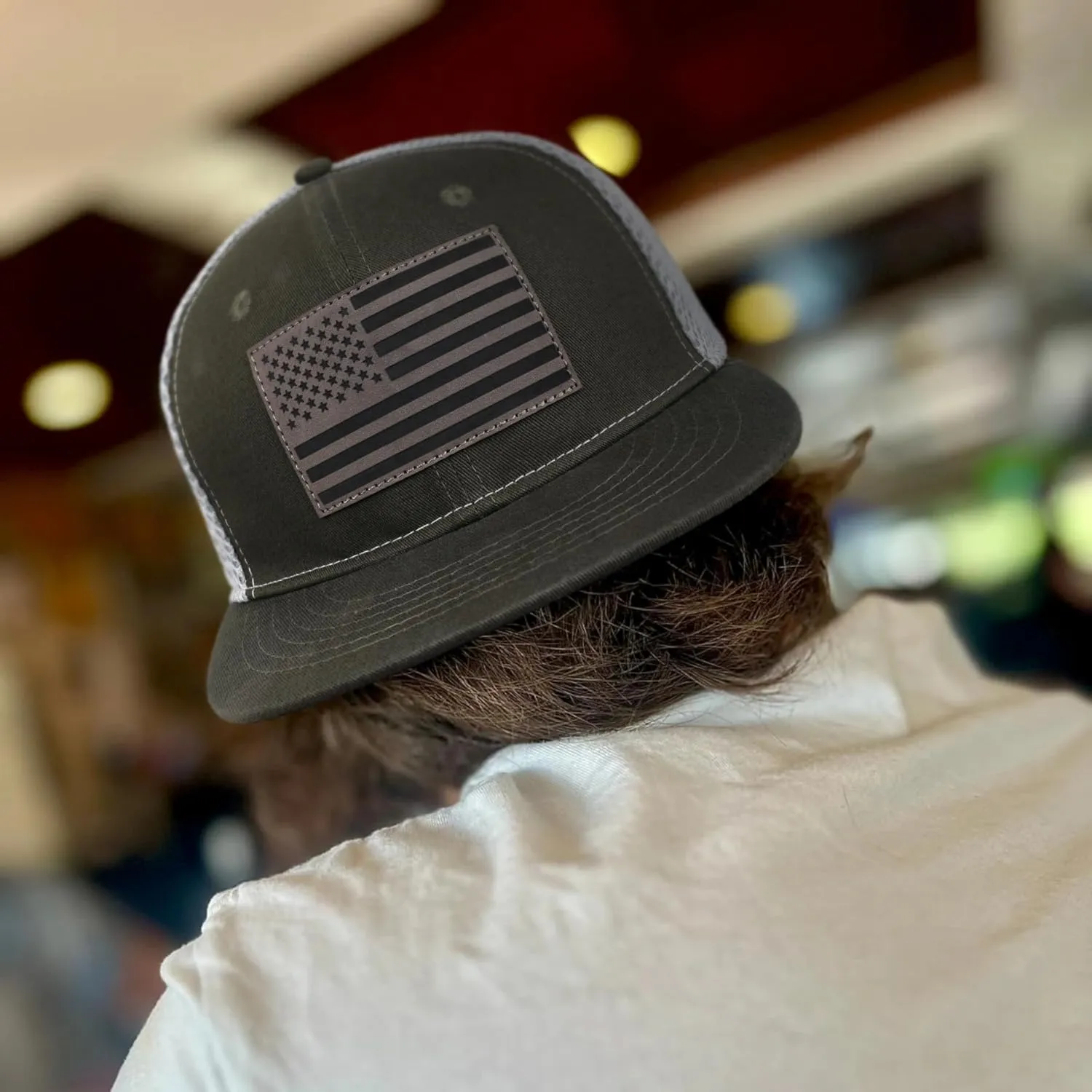 American Flag Snapback Hats - Flat Bill Brim Hat for Men Women - Breathable & Adjustable Fit for Casual Wear