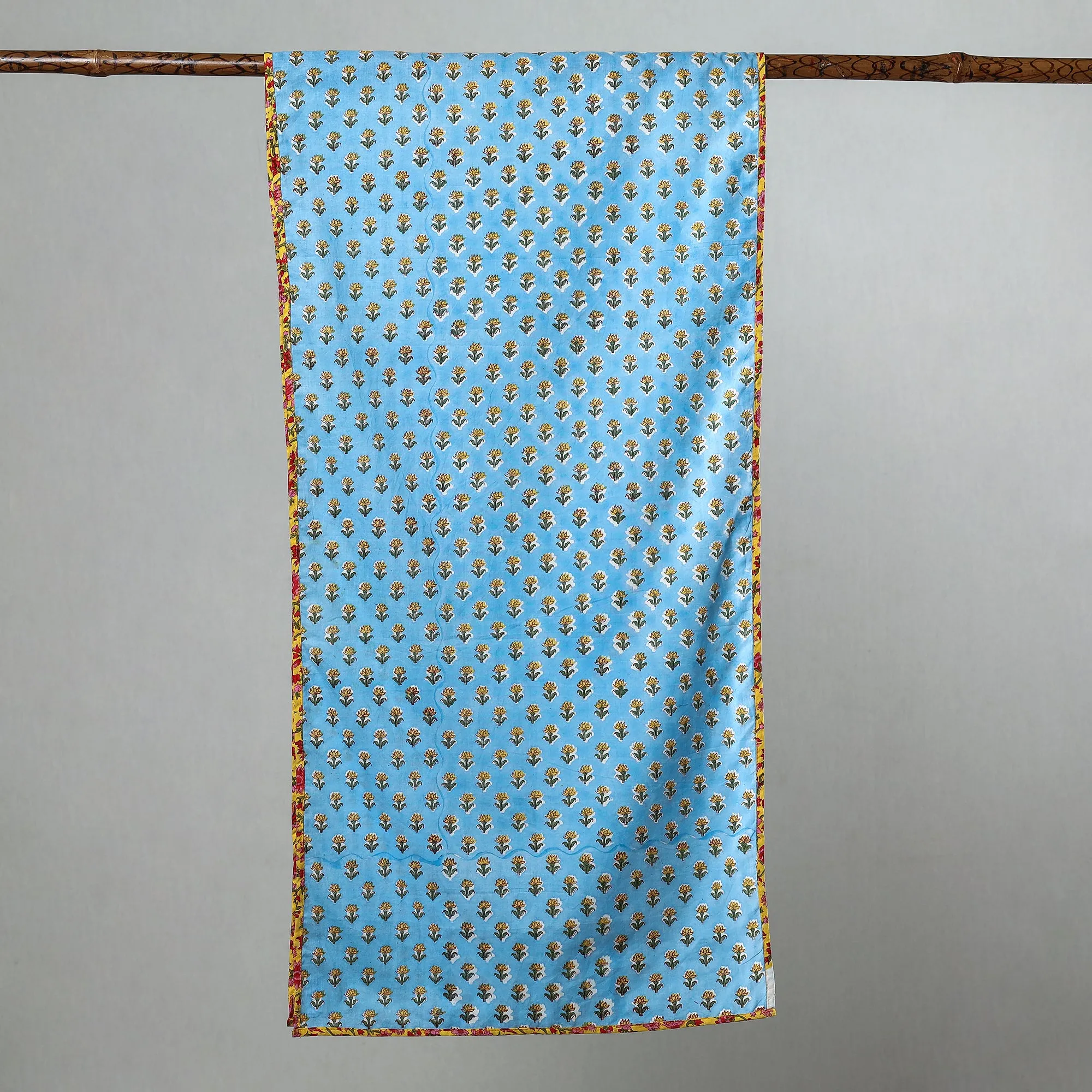 Blue - Sanganeri Block Printed Cotton Stole