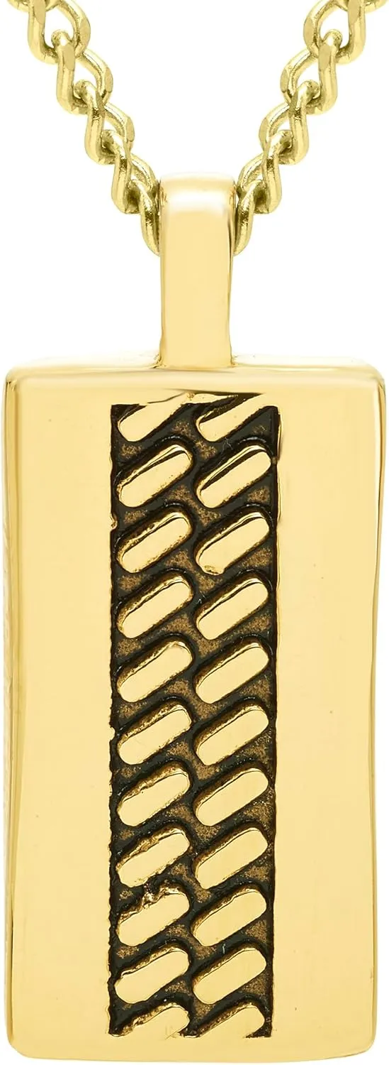 Boston Bay Diamonds Men's Pendant Necklace in 316L Stainless Steel Cross or Dog Tag on 24?? Chain, Choice of Style