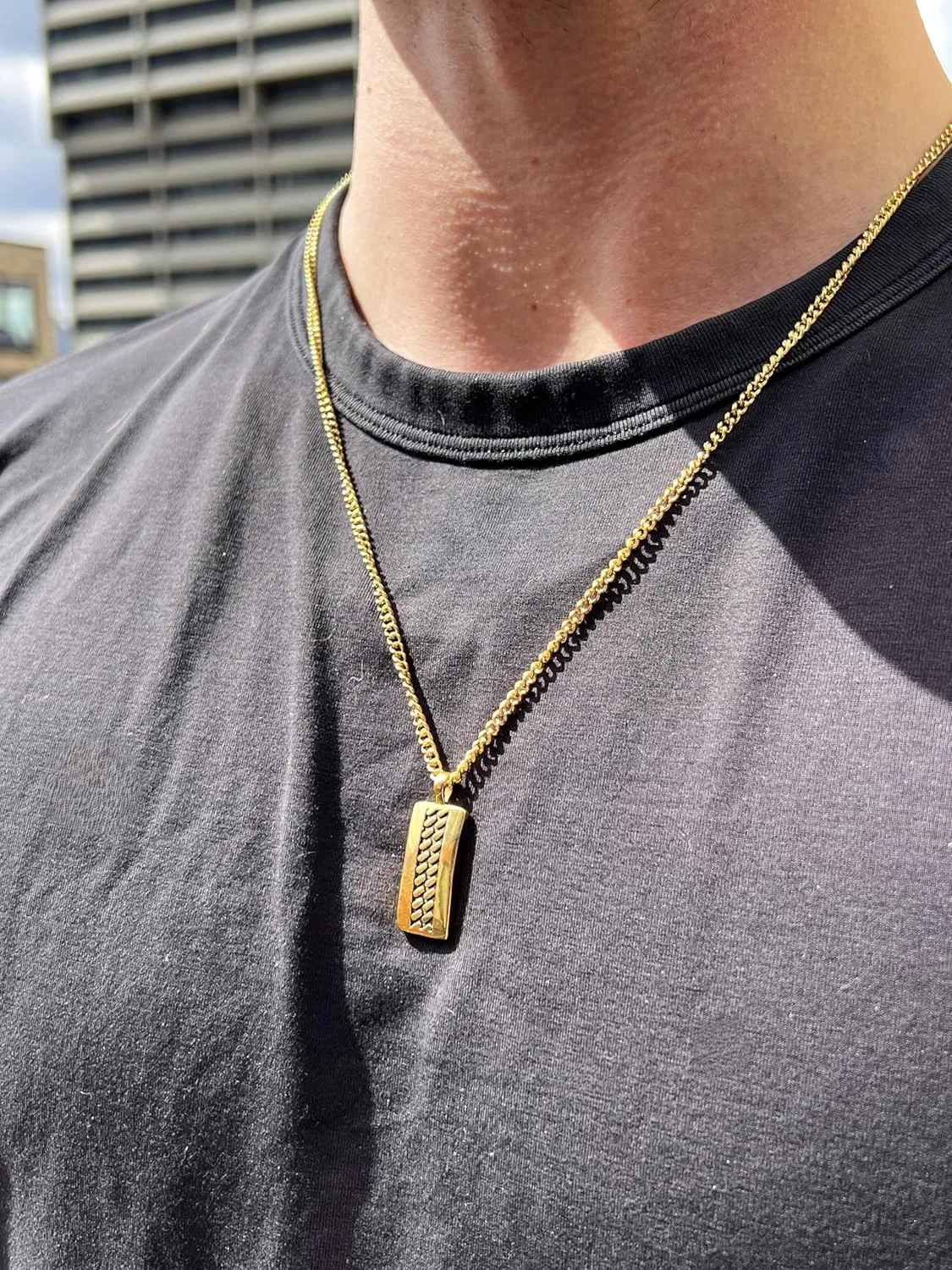 Boston Bay Diamonds Men's Pendant Necklace in 316L Stainless Steel Cross or Dog Tag on 24?? Chain, Choice of Style