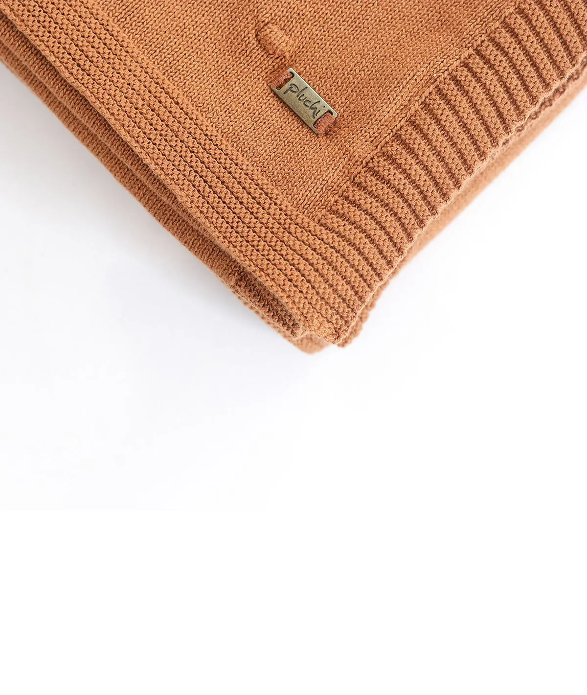 Bubble - Cashew Rust Pure Cotton Knitted All Season Ac Throw Blanket