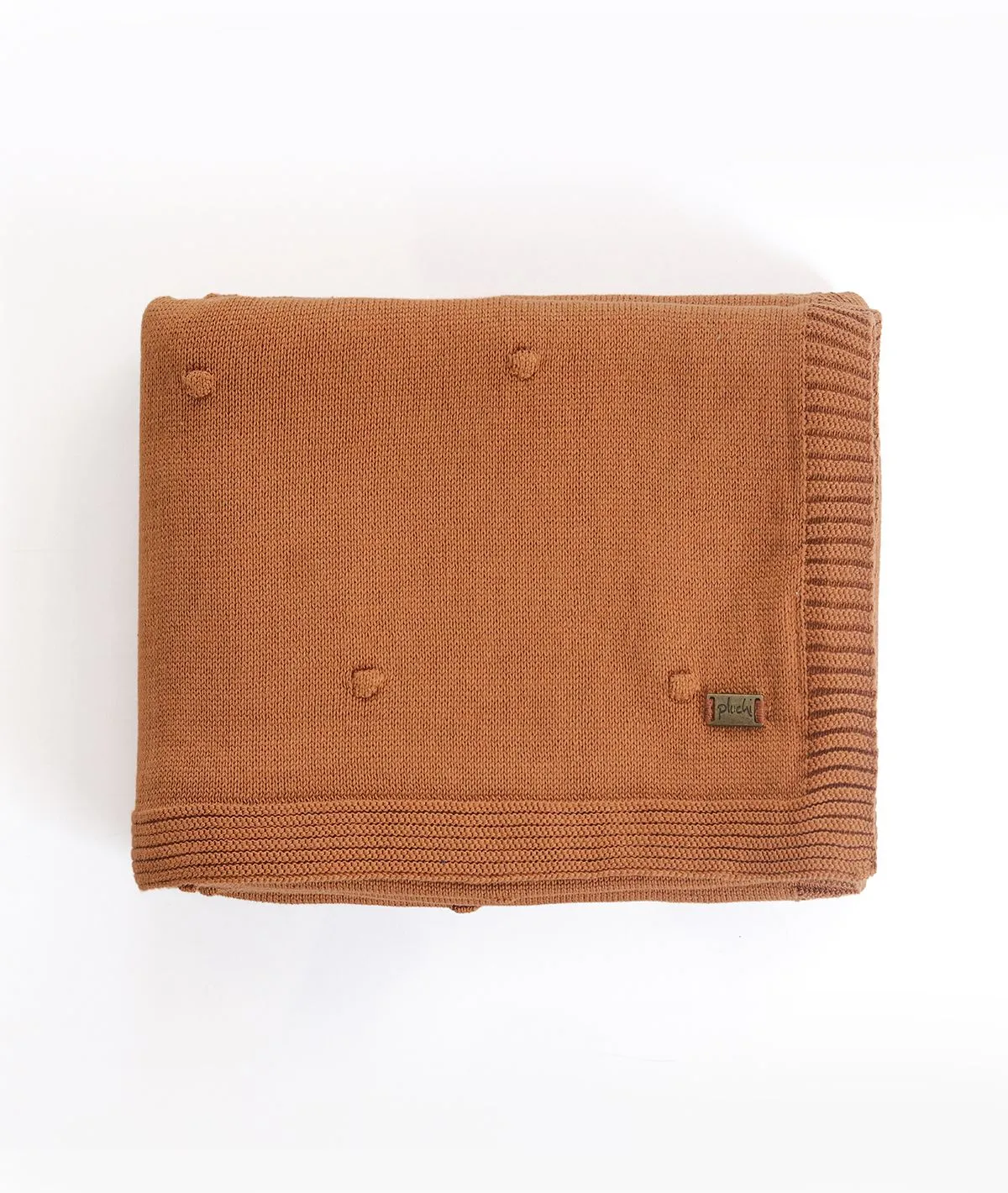Bubble - Cashew Rust Pure Cotton Knitted All Season Ac Throw Blanket