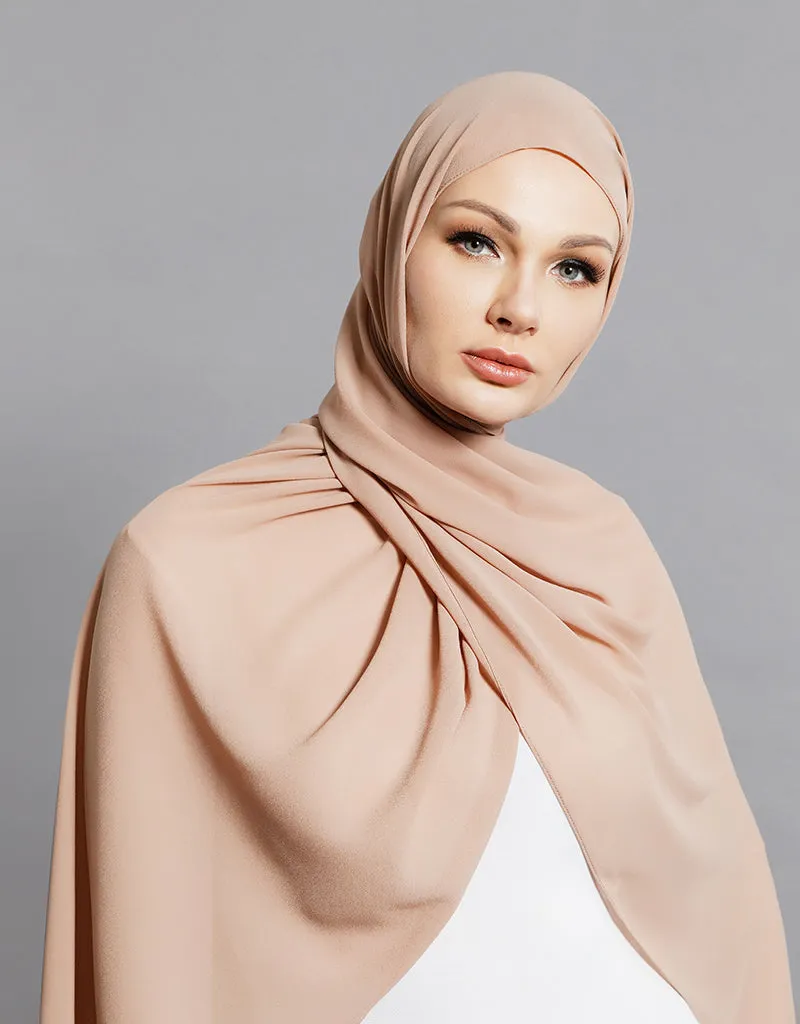Chiffon Shawl - Shades of Brown