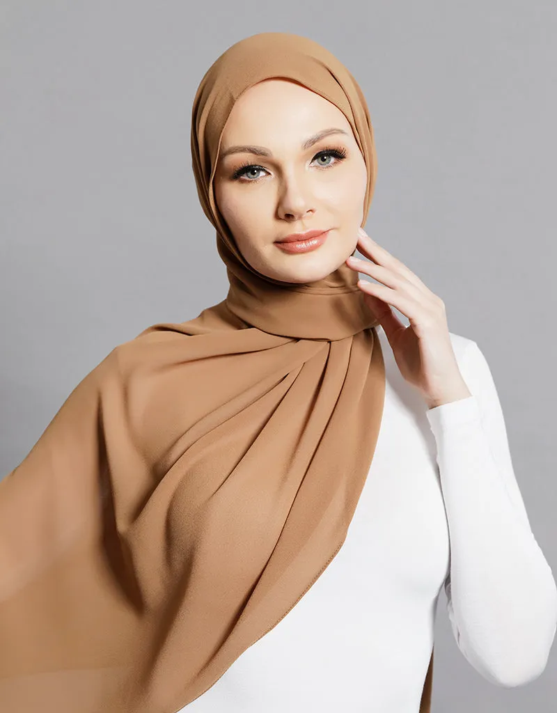 Chiffon Shawl - Shades of Brown