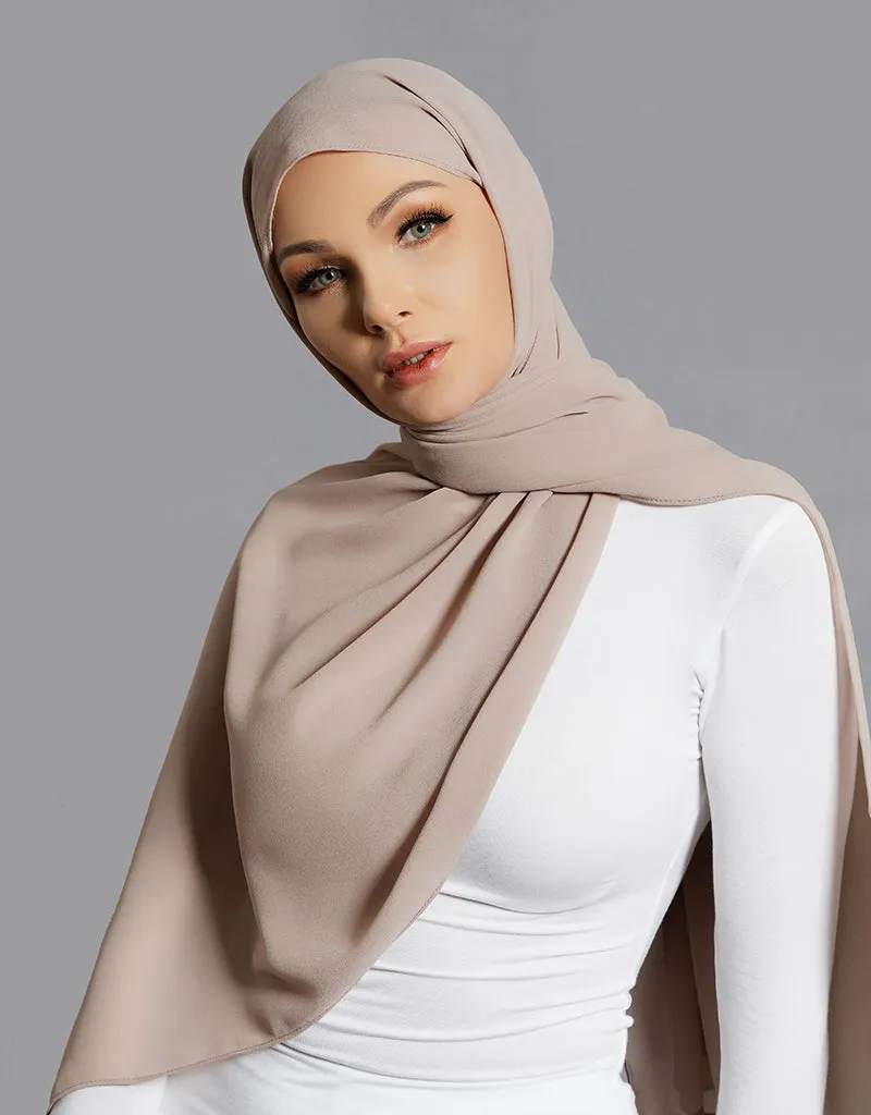 Chiffon Shawl - Shades of Brown