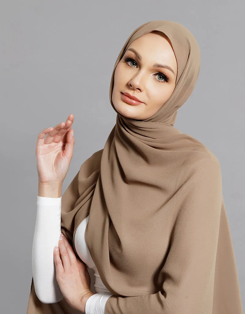 Chiffon Shawl - Shades of Brown