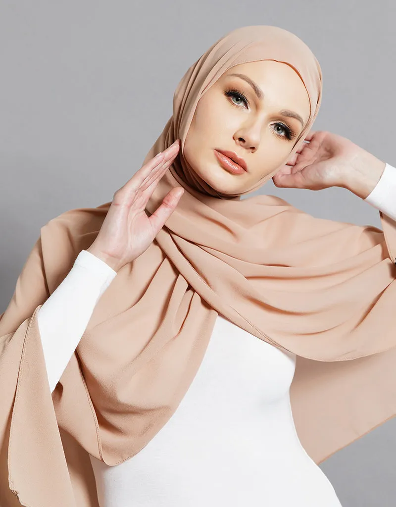 Chiffon Shawl - Shades of Brown
