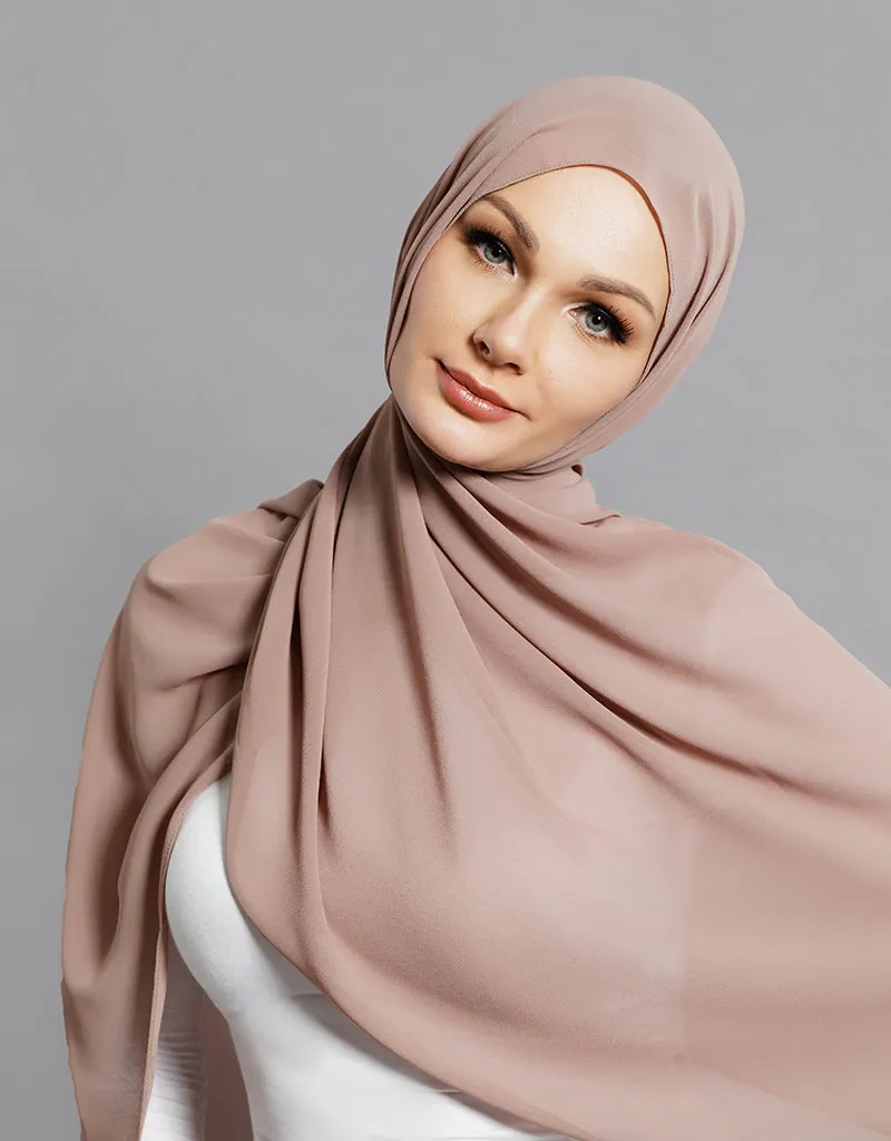 Chiffon Shawl - Shades of Brown