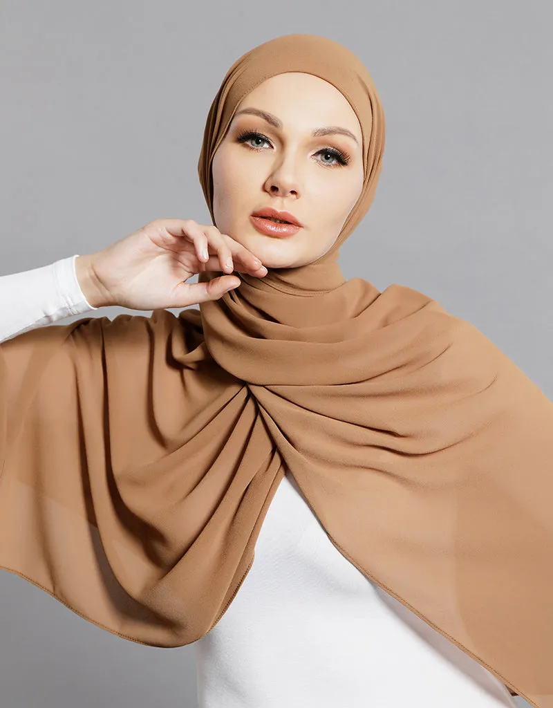 Chiffon Shawl - Shades of Brown