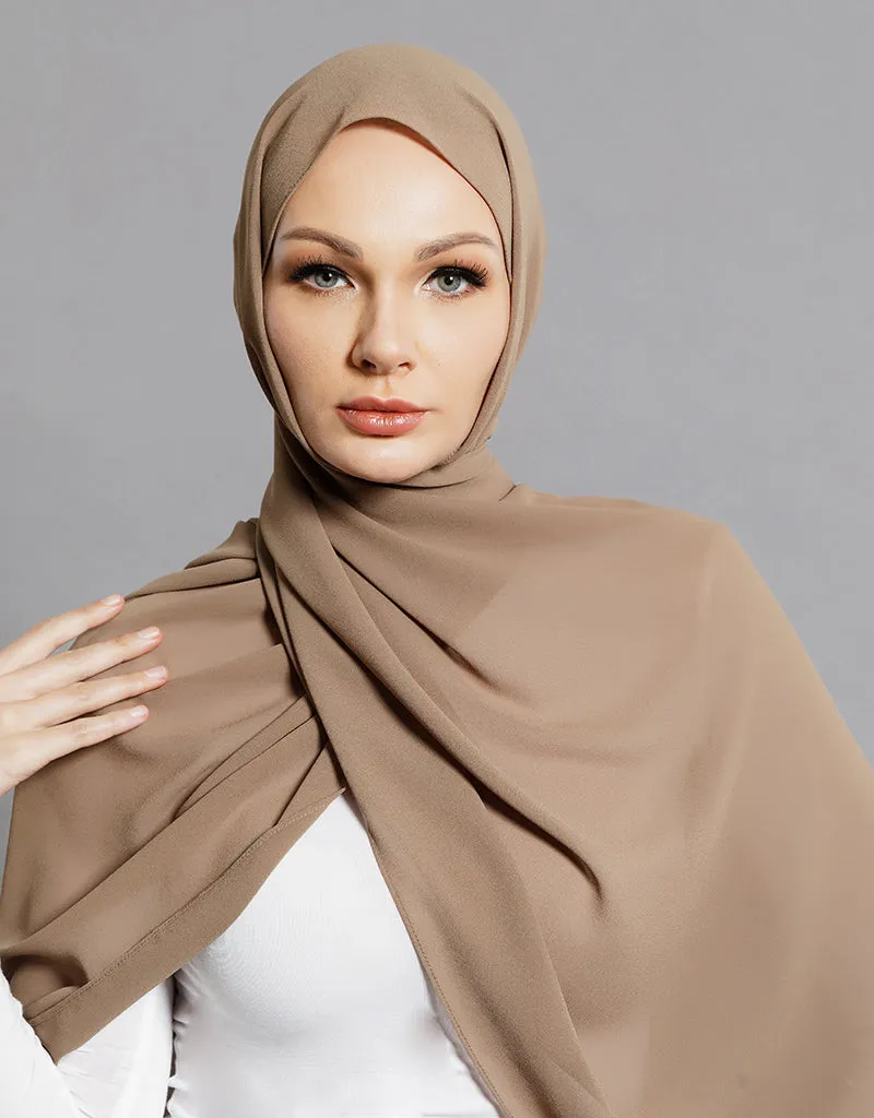 Chiffon Shawl - Shades of Brown