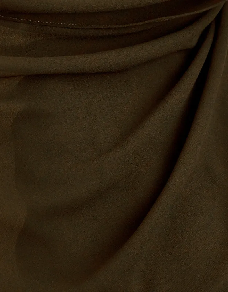 Chiffon Shawl - Shades of Dark Green