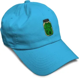 Custom Soft Baseball Cap Food Pickle Jar Embroidery Vegetables Pickle Twill Cotton Dad Hats for Men & Women