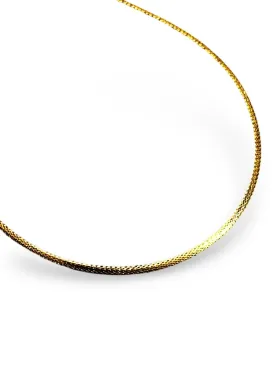 #GOLD2024 | 18K Golden Omega Soft Mesh Chain Classic Wear Necklace 16”