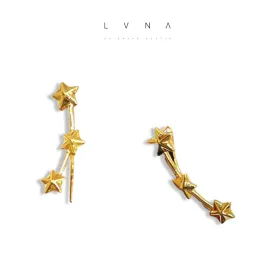 #GOLD2024 | 18K Golden Triple Star Earrings