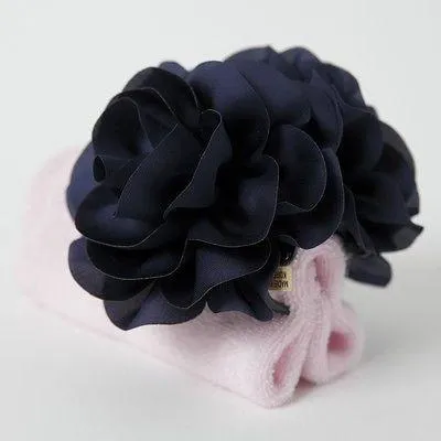Handmade Dahlia Chiffon Fabric Twin Flower  Hair Jaw Claw Clip Accessories