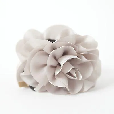 Handmade Dahlia Chiffon Fabric Twin Flower  Hair Jaw Claw Clip Accessories