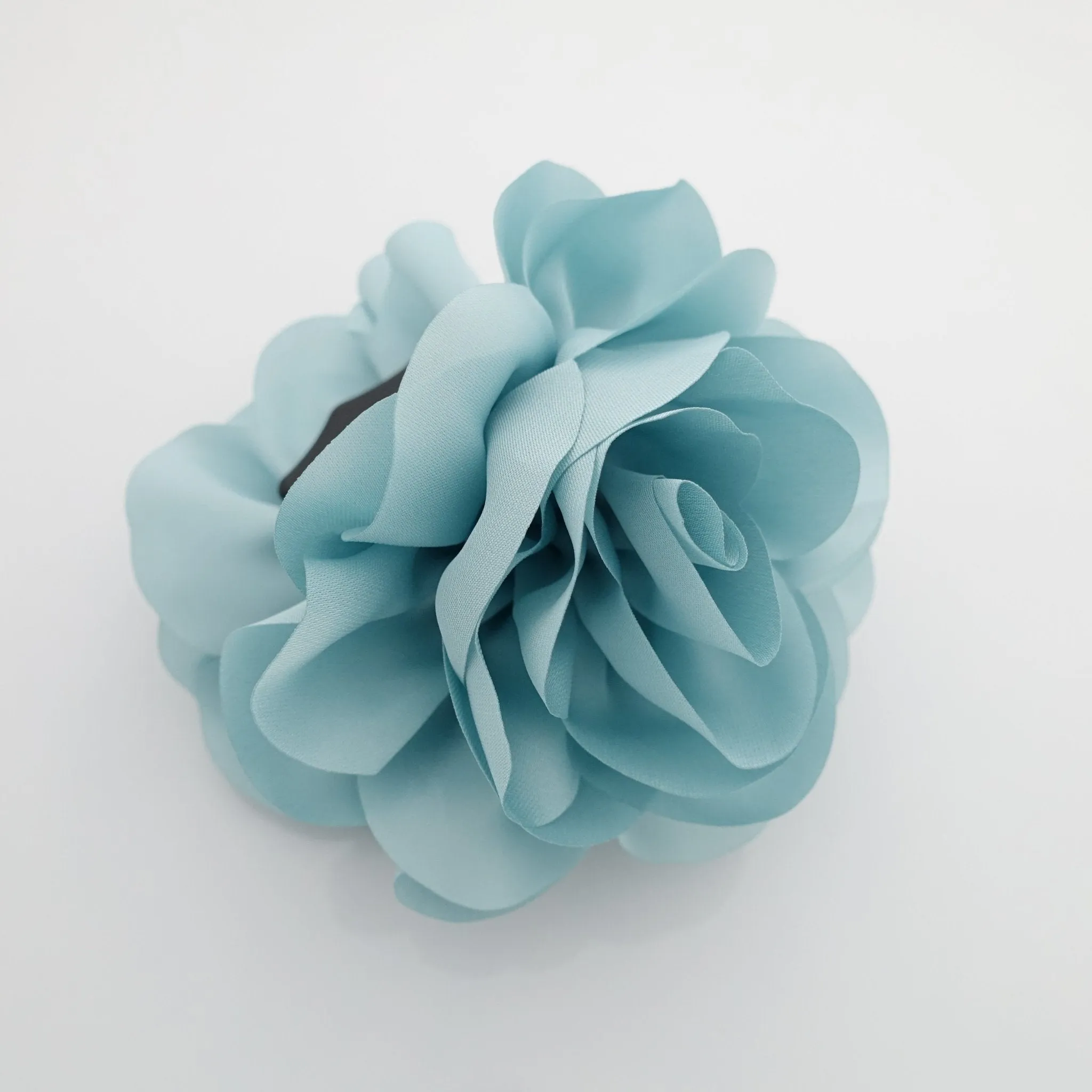 Handmade Dahlia Chiffon Fabric Twin Flower  Hair Jaw Claw Clip Accessories