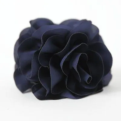 Handmade Dahlia Chiffon Fabric Twin Flower  Hair Jaw Claw Clip Accessories