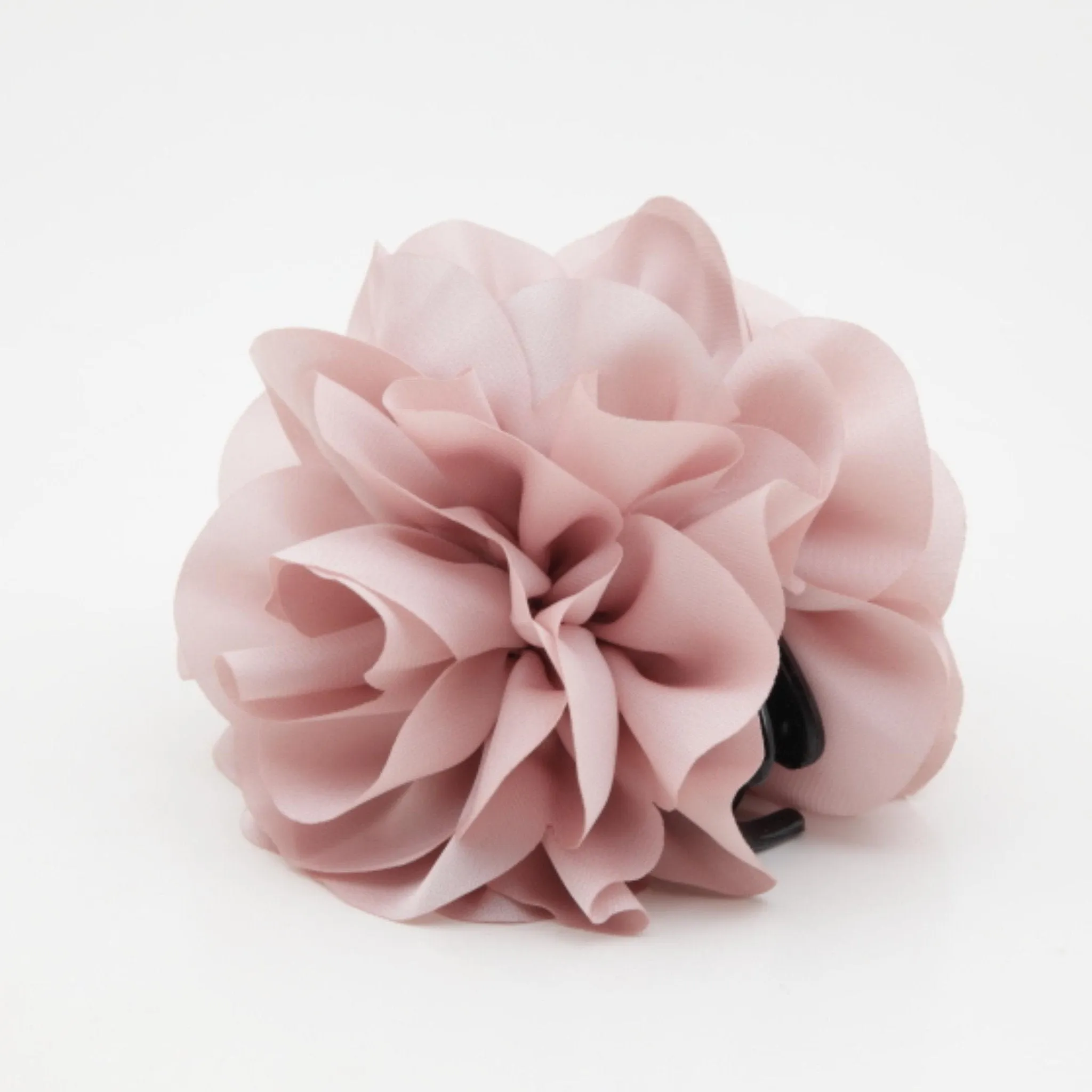 Handmade Dahlia Chiffon Fabric Twin Flower  Hair Jaw Claw Clip Accessories