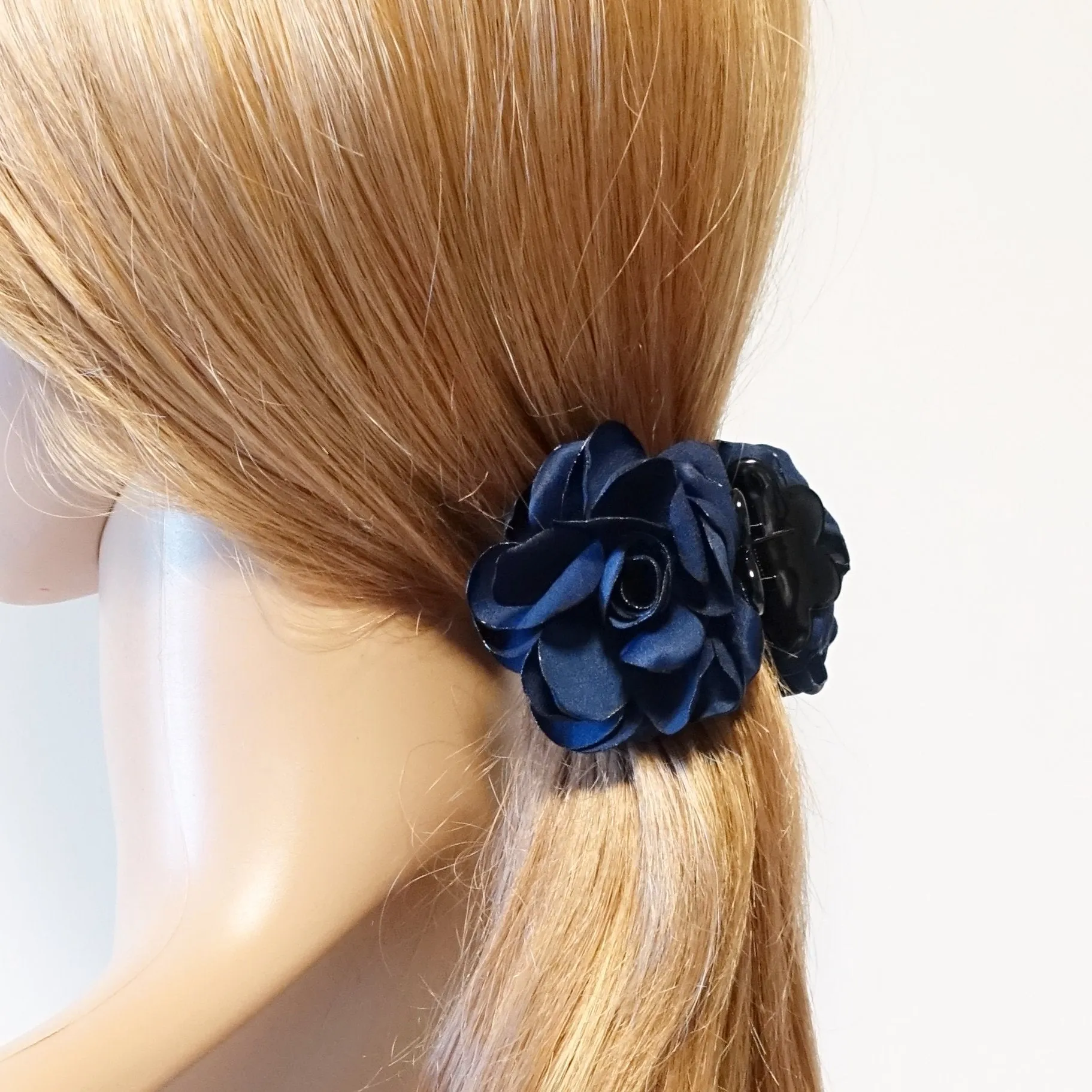 Handmade wild Rose Clamp Twin Flower/Floral Hair Jaw Claw Clip Accessories