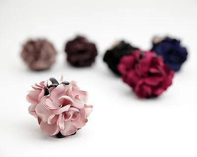 Handmade wild Rose Clamp Twin Flower/Floral Hair Jaw Claw Clip Accessories