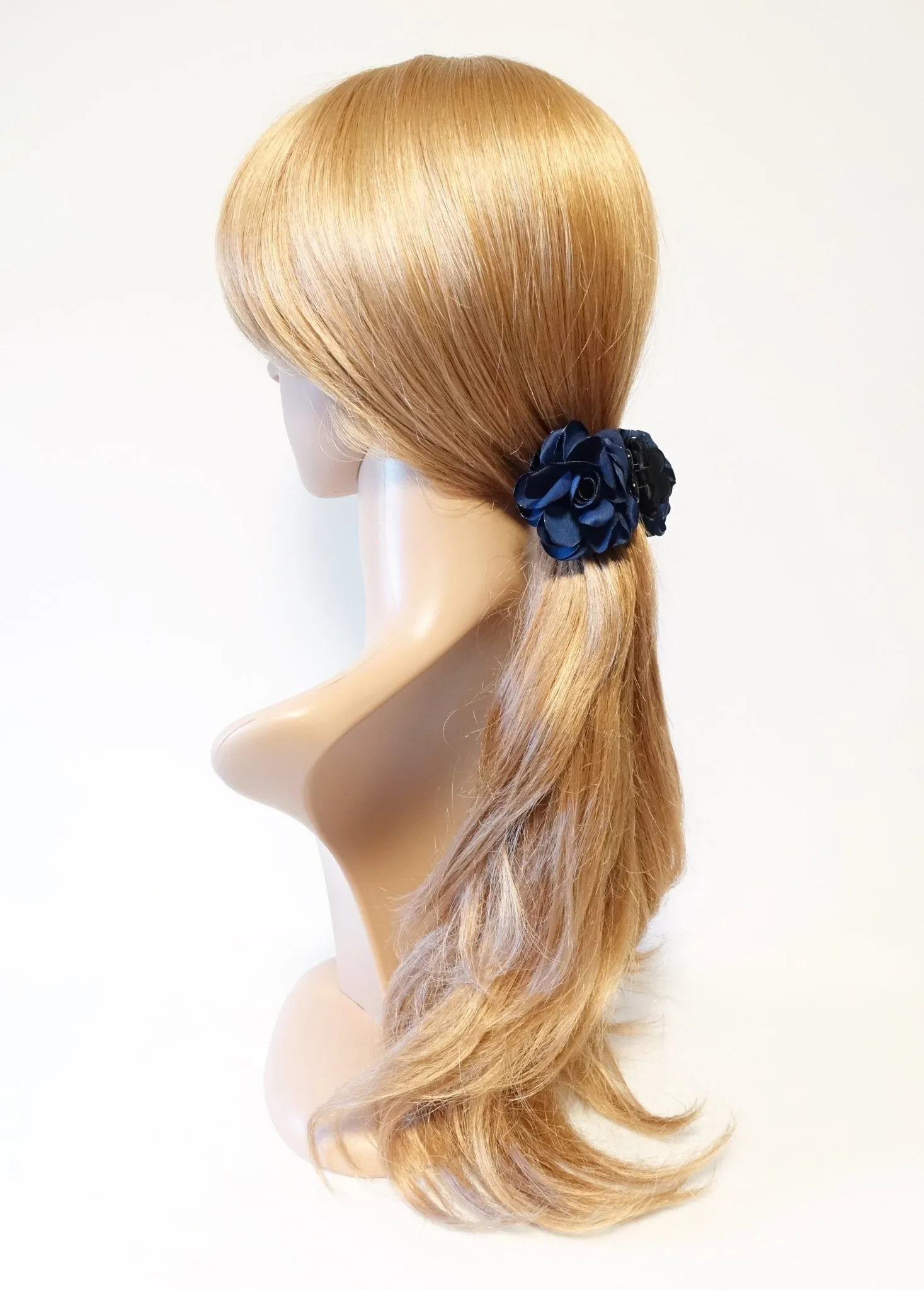 Handmade wild Rose Clamp Twin Flower/Floral Hair Jaw Claw Clip Accessories