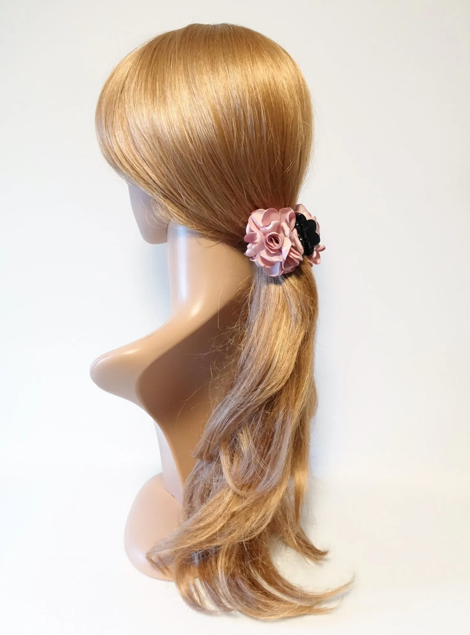 Handmade wild Rose Clamp Twin Flower/Floral Hair Jaw Claw Clip Accessories