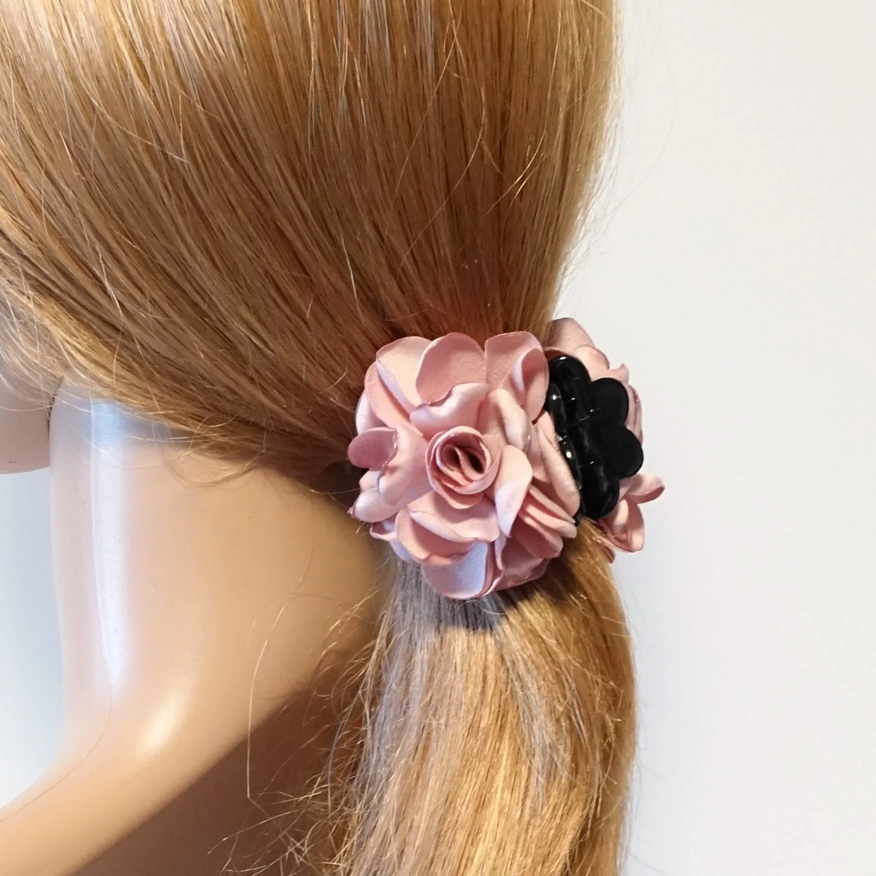 Handmade wild Rose Clamp Twin Flower/Floral Hair Jaw Claw Clip Accessories