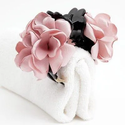 Handmade wild Rose Clamp Twin Flower/Floral Hair Jaw Claw Clip Accessories