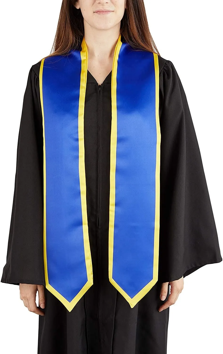 Honors Graduation Stoles for 2023 Graduates, Blue and Gold Sash (72 In, 2 Pack)