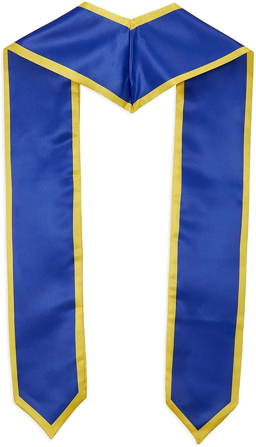 Honors Graduation Stoles for 2023 Graduates, Blue and Gold Sash (72 In, 2 Pack)