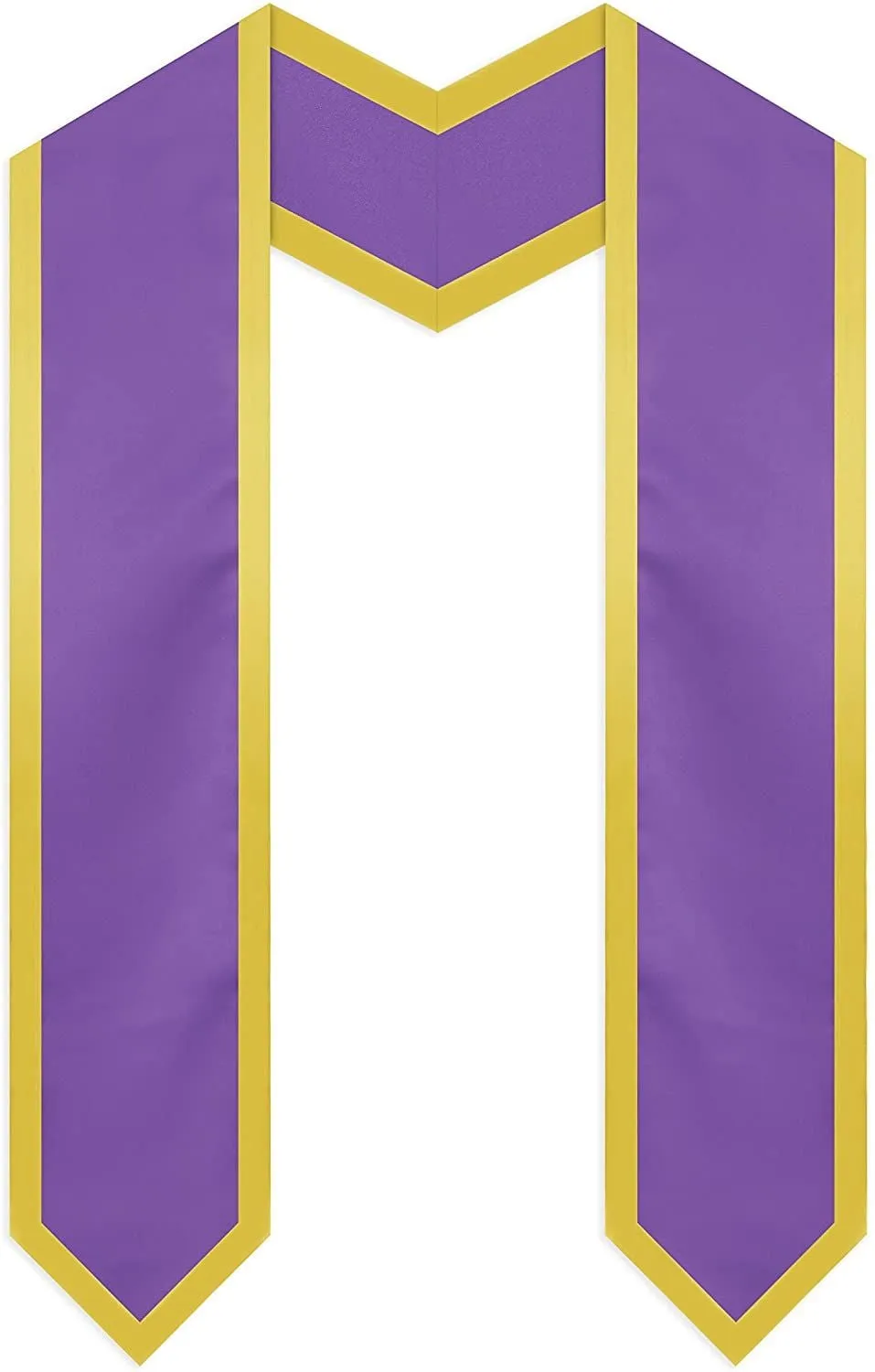 Honors Graduation Stoles for 2023 Graduates, Purple and Gold Sash (72 In, 2 Pack)