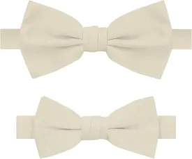 Jacob Alexander 2 Piece Set Matching Father Son Men's and Young Boys' Pre-Tied Adjustable Banded Bow Tie