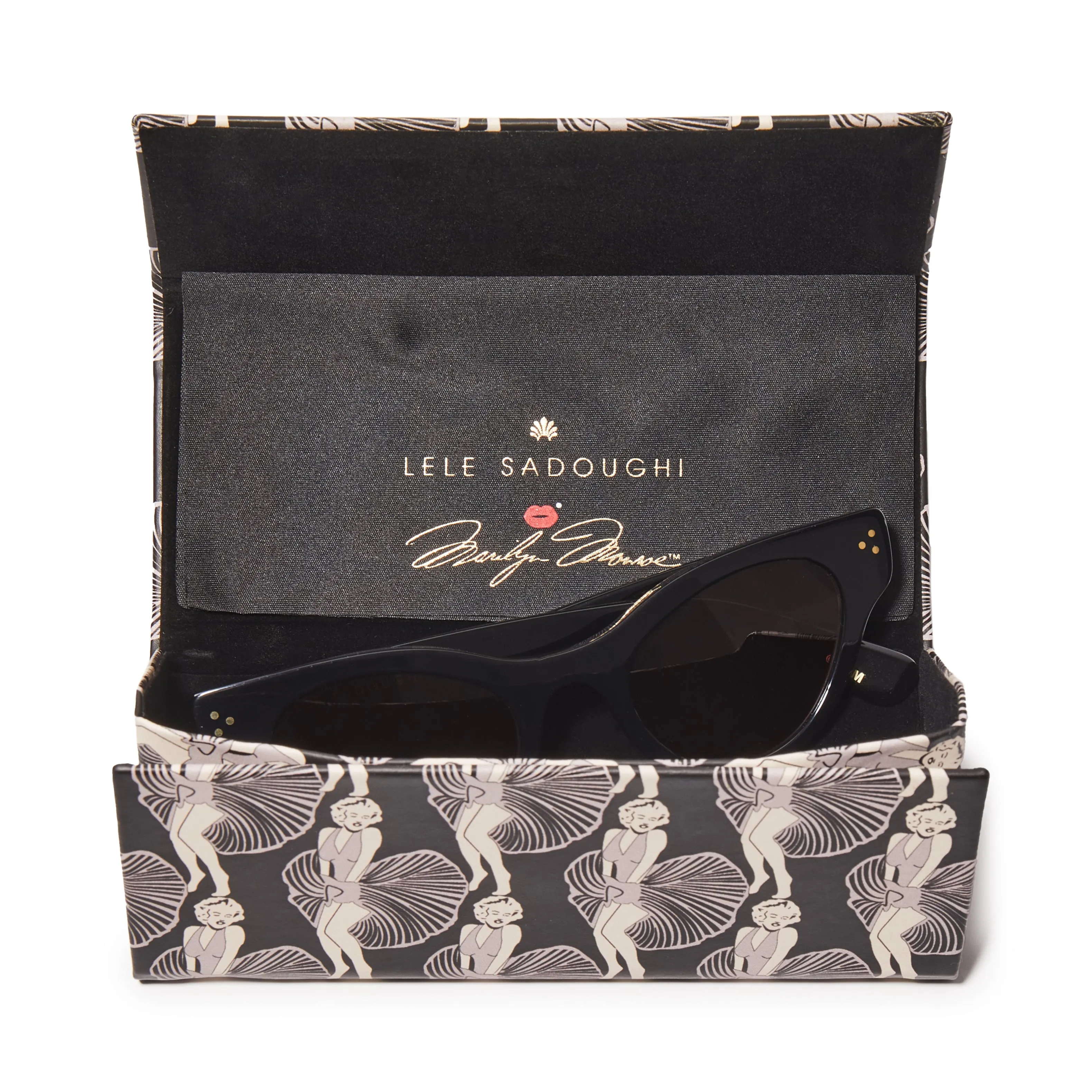 JET LELE SADOUGHI X MARILYN MONROE CAT-EYE SUNGLASSES