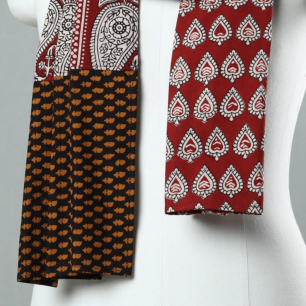 Multicolor - Bagh Block Printed Patchwork Cotton Stole 28