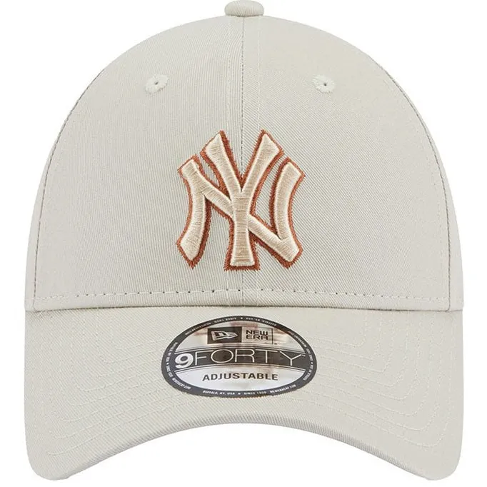 New Era Accessories Team Outline 9Forty NY Yankees Stone Toasted Peanut