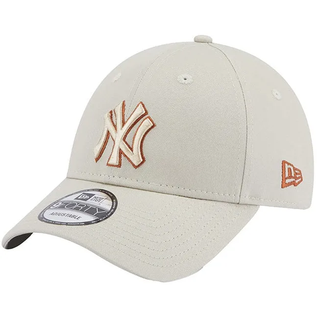 New Era Accessories Team Outline 9Forty NY Yankees Stone Toasted Peanut