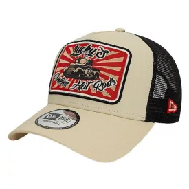 New Era Lucky's Customs Light Beige 9FORTY  Trucker Adjustable Cap