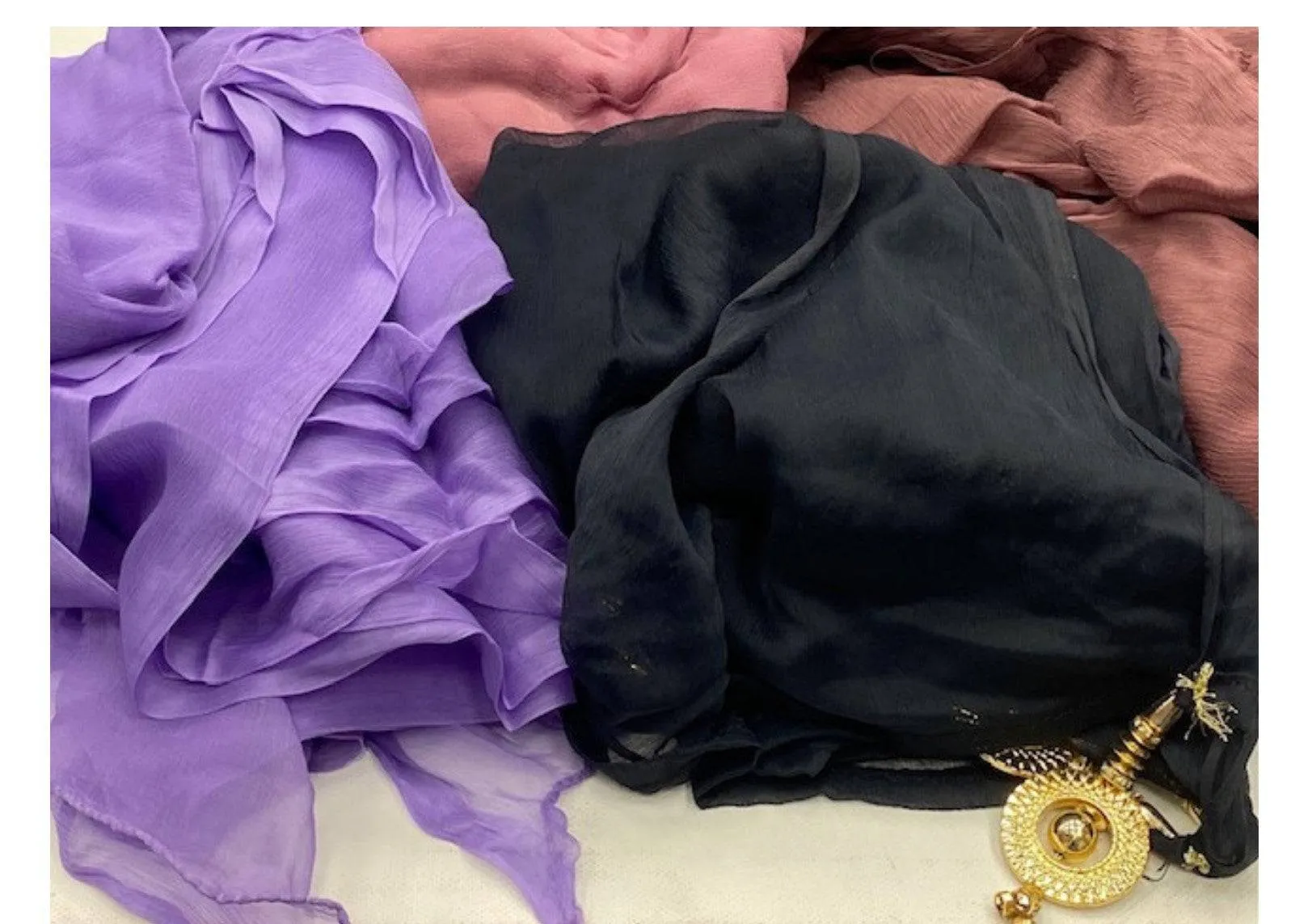 REMNANTS BUNDLE BAG - PLAIN MIX CHIFFONS (3 PCS)