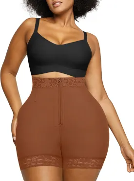 SHAPELLX Butt Lifter Shapewear Tummy Control Shorts For Women Waist Cincher With Hook Zipper Closure Body Shaper Wear
