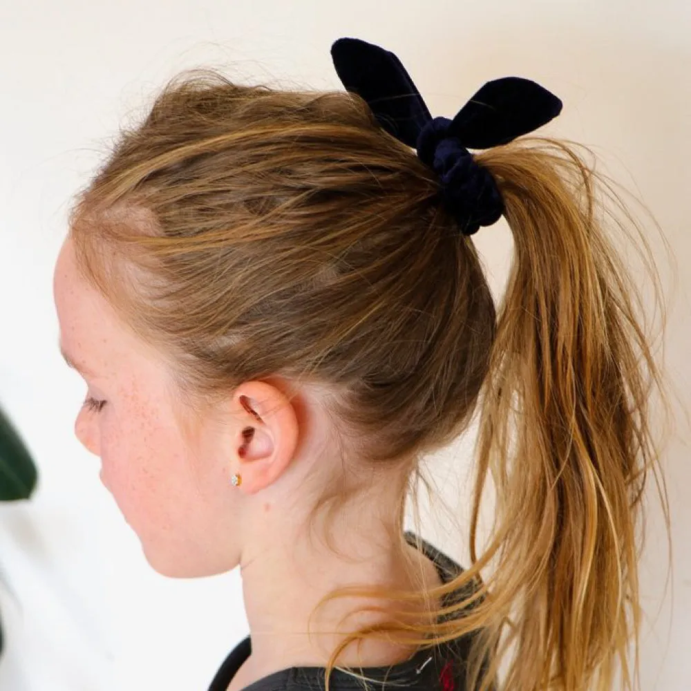 Sister Bows Velvet Bunny Scrunchies