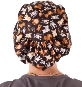 Sparkling EARTH Euro Style Riley Medical Scrub Caps - Adjustable Cord Lock Closure - Made in The USA!