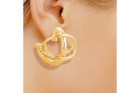 Stud 14K Small Gyro Ball Earrings for Women