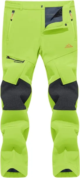 TACVASEN Men's Snow Ski Pants Windproof Snowboard Pants for Men Water Resistant Hiking Pants Fleece Lined Winter Working
